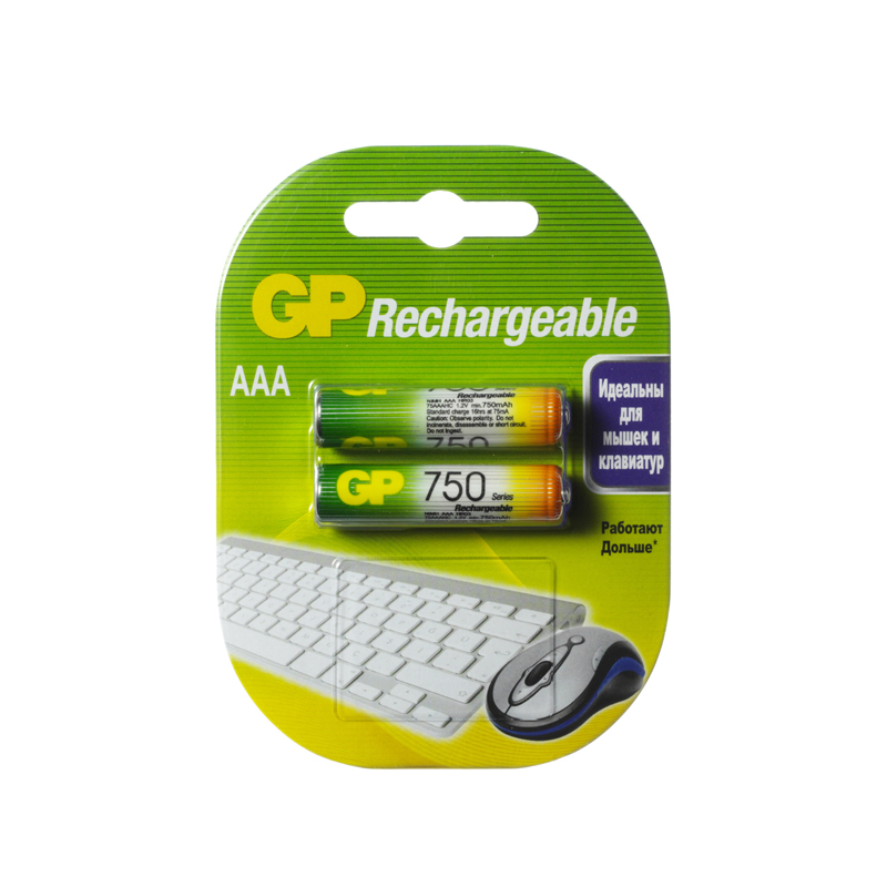 Аккумулятор GP ААА/НR03 750mAh Ni-Mh