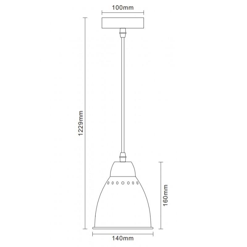 Светильник подвесной Camelion LOFT Е27 C59 60Вт стар.медь