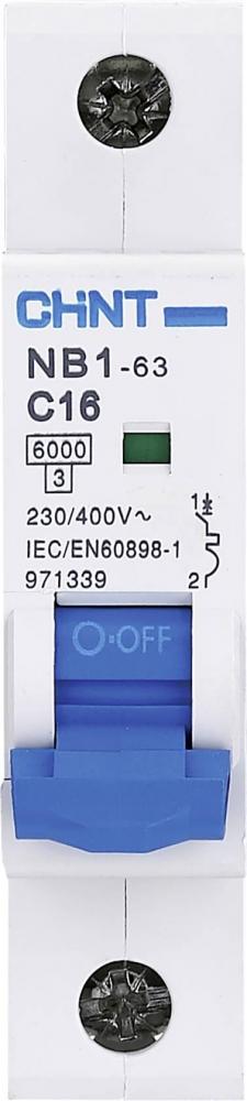 Выключатель автоматический CHINT NB1-63 (R) 1п B 10А 6кА