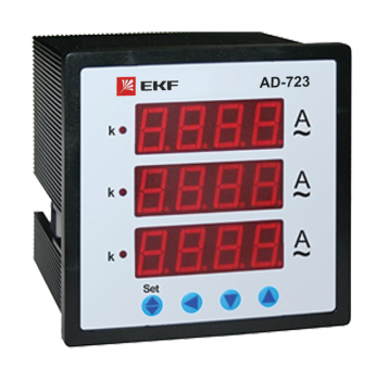 Амперметр EKF AM-D723 цифровой на панель 72х72 трехфазный