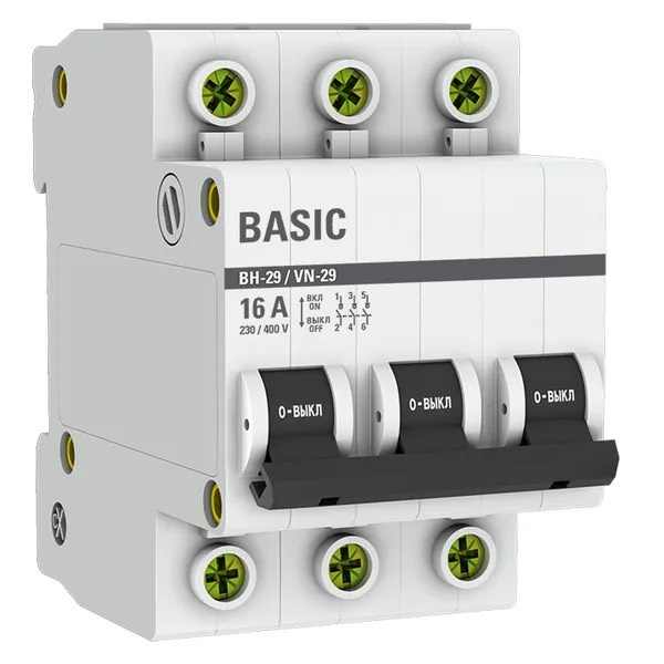 Выключатель нагрузки EKF Basic ВН-29 3Р 16А