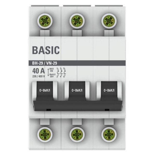 Выключатель нагрузки EKF Basic 3п 40А ВН-29