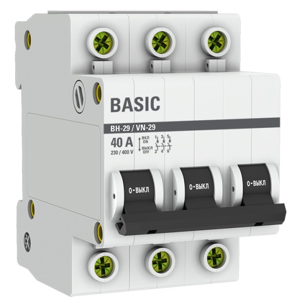 Выключатель нагрузки EKF Basic 3п 40А ВН-29