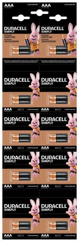 Элемент питания AAA/LR03-2BL Basic 2х10 5011646 (блист.20шт) Duracell Б0051816