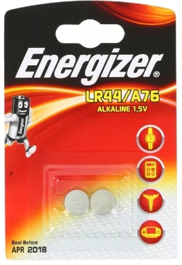 Элемент питания Energizer Alkaline LR44/A76 G13 BL2