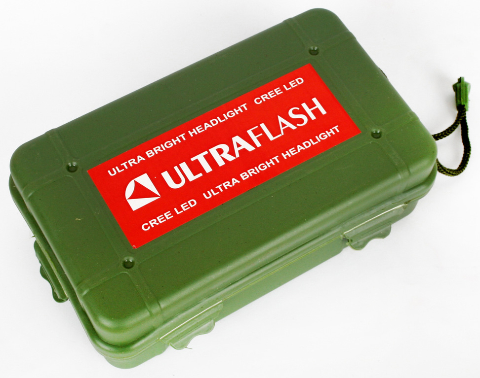 Фонарь налобный св/д Ultraflash черный аккум. E150 3Вт 220В