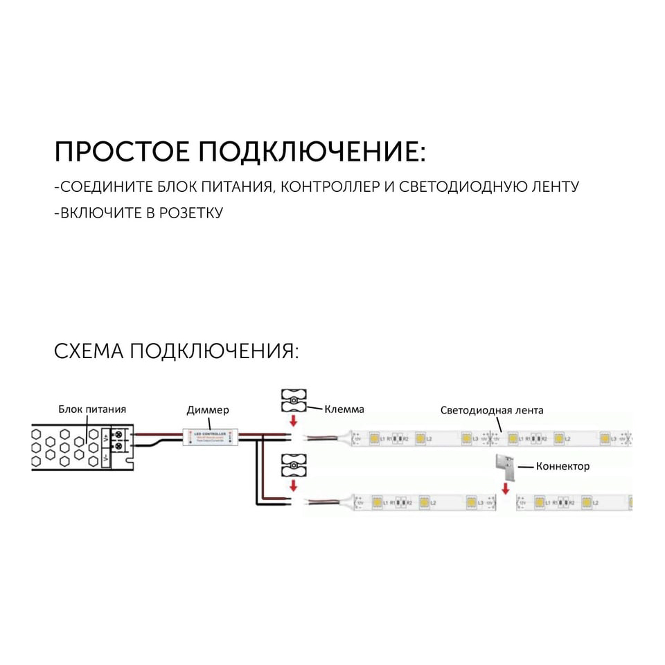 Блок питания Geniled GL-24V48WM20 slim 48Вт 24В 2А IP20