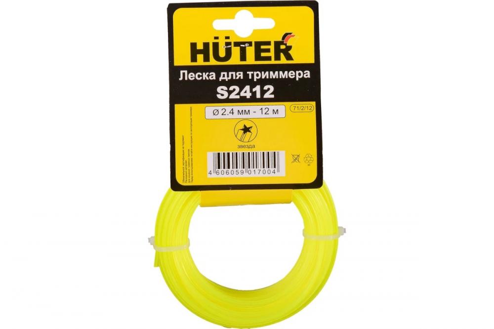 Леска HUTER S2412 d2.4мм 12м звезда