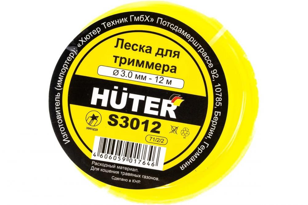 Леска HUTER S3012 d3мм 12м звезда