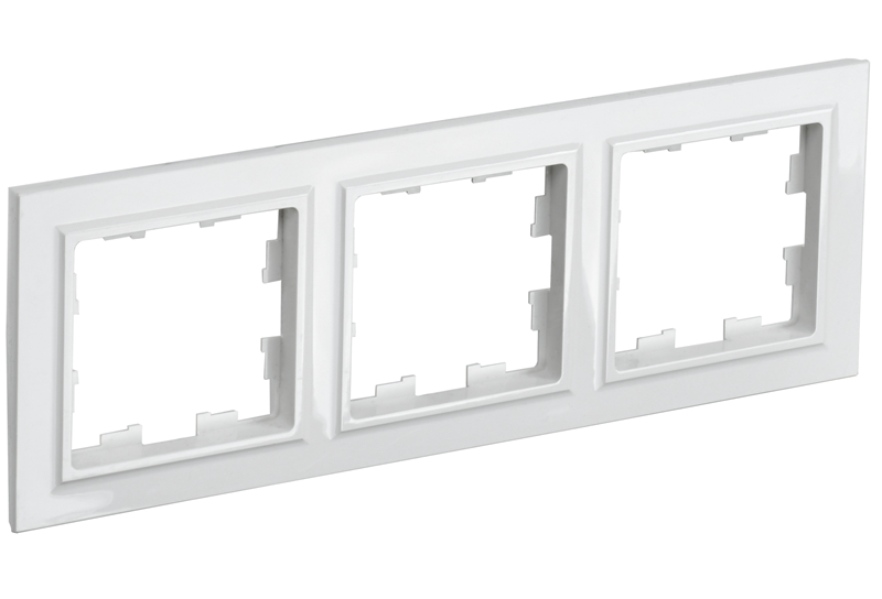 Рамка 3-постовая IEK Brite РУ-3-БрБ белая