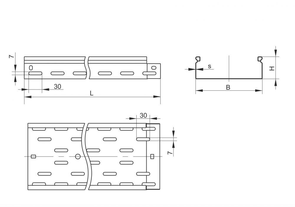 Лоток перфорированный IEK 100х50х3000мм