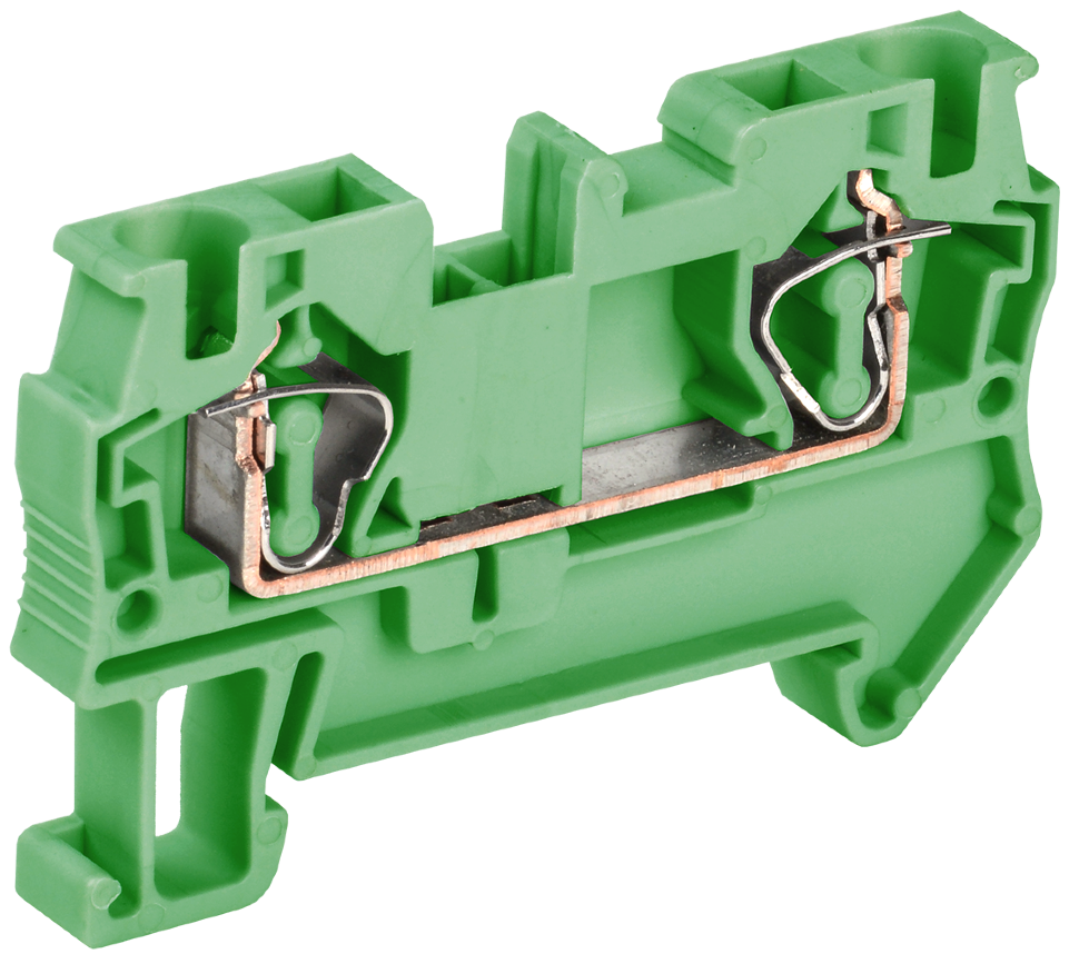 Клемма пружинная IEK КПИ 2в-4 41А зеленая