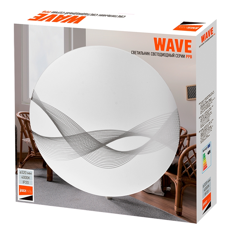 Светильник св/д декор. Jazzway PPB WAVE 32Вт 4000К 320x60