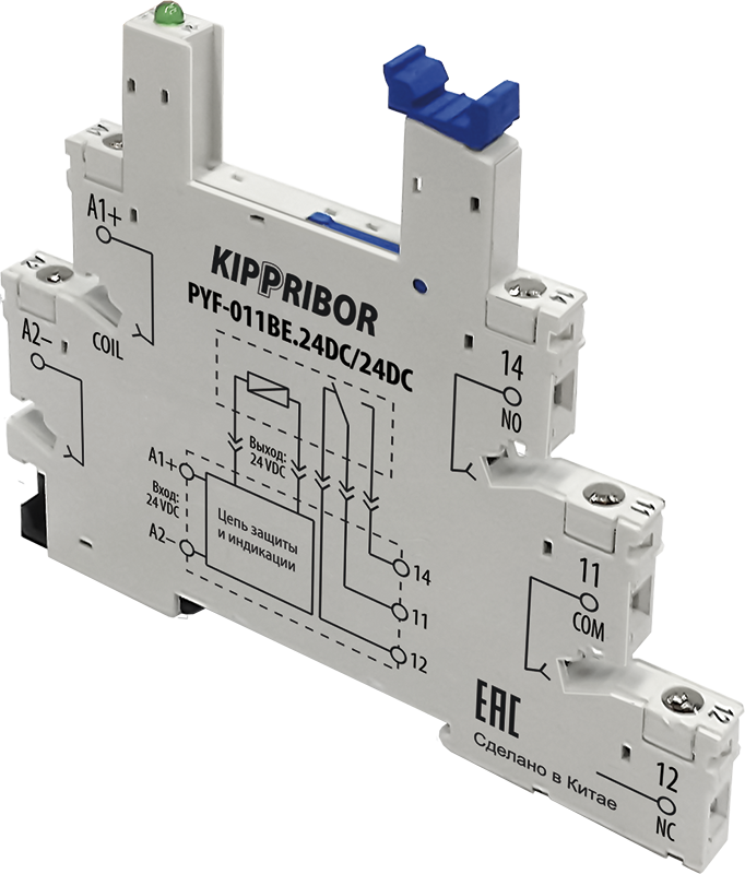 Колодка для реле 1-конт,тип PYF PYF-011BE/3.24DC.24DC