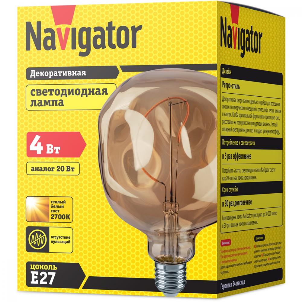 Лампа светодиодная Navigator 14 499 E27 220-240В прозрачная