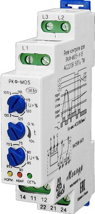 Реле контроля фаз РКФ-М05-1-15 AC400В УХЛ4 Реле и Автоматика A8302-16934683