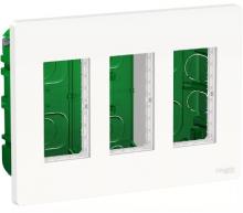 Блок Schneider Electric Unica System +скр. уст 3х2 белый