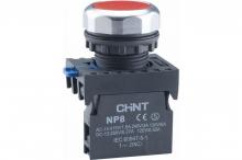 Кнопка управления CHINT NP8-01BN/4 красная IP65