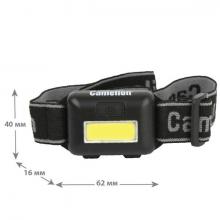 Фонарь налобный Camelion LED5355 3хLR03 15м 3 режима