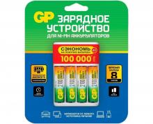 Зарядное устройство GP R03/R6x2/4 +аккумулятор 4xR6x2100mAh