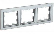 Рамка 3-постовая IEK Brite РУ-3-БрА алюминий