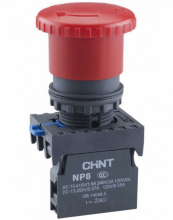 Кнопка управления Грибок d40мм с фикс. NP8-01ZS/14 красн. 1НЗ IP65 (R) CHINT 667210