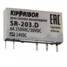 Реле промежуточное KIPPRIBOR SR 1-контакт. 24VDC SR-203.D