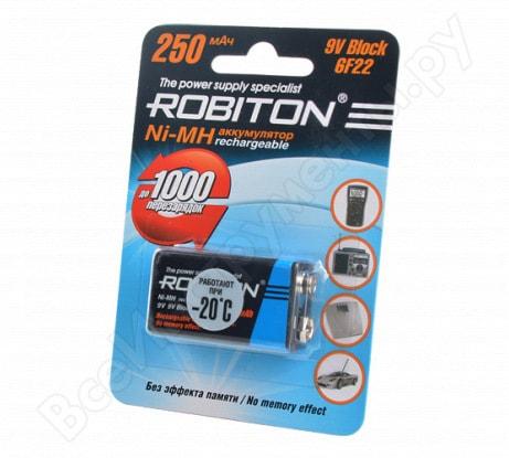 Аккумулятор Robiton 250MH9-1/6F22 BL1