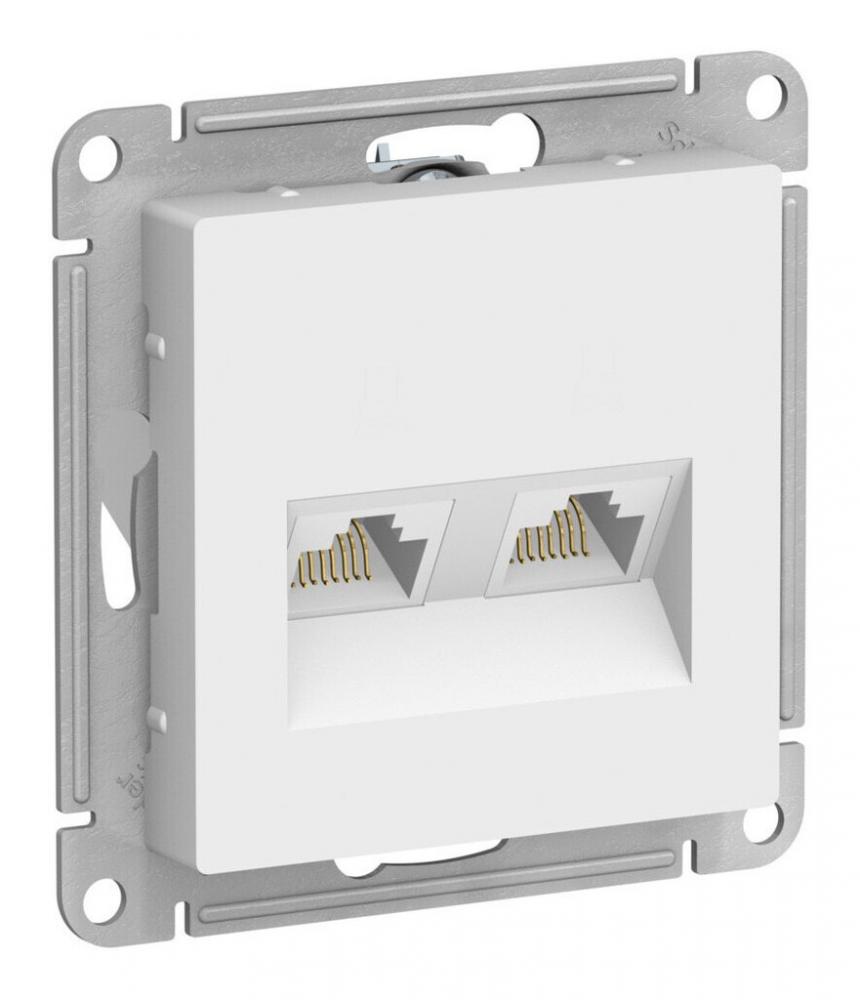 Розетка RJ45+RJ45 комп. Systeme Electric AtlasDesign лотос