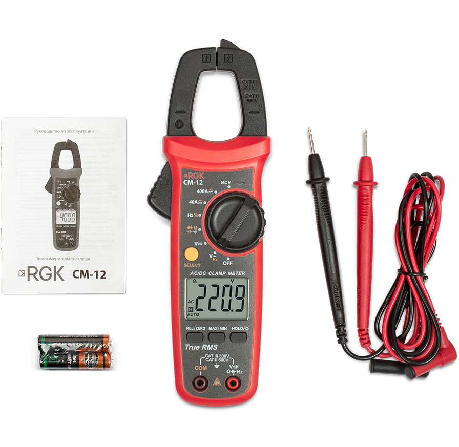 Токоизмерительные клещи с поверкой CM-12 RGK