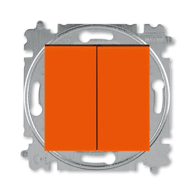 Выключатель 2-кл. оранж./дымчатый Levit ABB EPJ 2CHH590545A6066