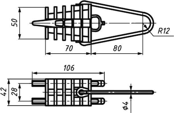 Зажим анкерный DN 123